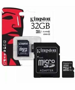 Kingston Micro SD SDHC memory Card Class 10 32GB Memory with SD card Adapter