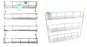 Neu 3/4 Ebenen Chrom Gewürz Kräuter Regal Halter Küche Glas Organizer Wand Aufbewahrung - Bild 1 von 5