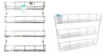 Spice Rack Organizer Stainless Steel 3 Tier 4 Tier Shelf Kitchen Counter Cabinet - Image 1 of 3