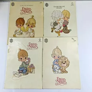 Vintage 80s (4) Precious Moments Cross Stitch Pattern Books PM-1 PM-2 PM-3 PM-4 - Picture 1 of 11