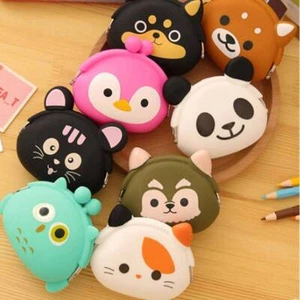 Mini borsello in silicone per bambina cartone animato animali monete portafoglio piccolo pochette - Foto 1 di 13