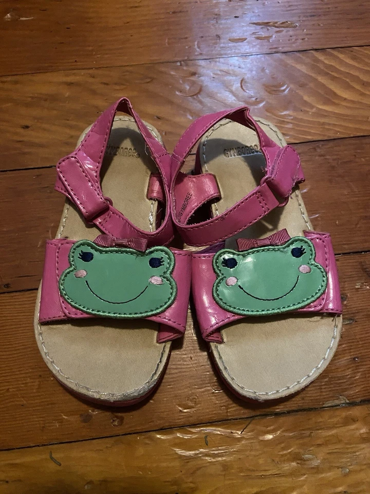 Gymboree розовый зеленый лягушка патент сандалии обувь девочек 9 - Изображение 1 из 1