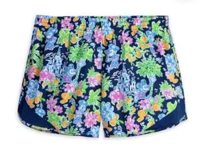 Disney Parks X Lilly Pulitzer Mickey & Minnie Ocean Trail Active Short RARE GIFT - Picture 1 of 10