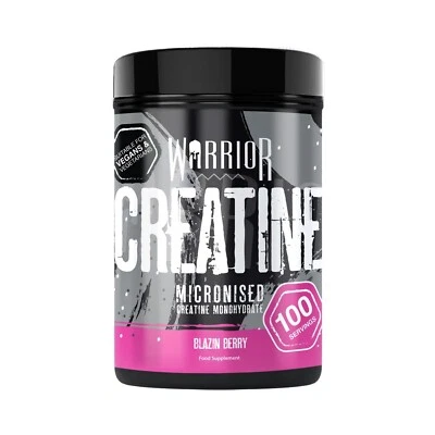 BODYBUILDING WAREHOUSE Creatine Monohydrate Powder 500g - Warrior Supplements - Blazin' Berry