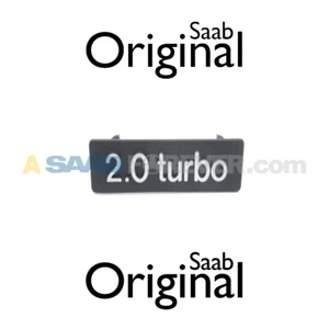 SAAB 9-3 9-5 2.0 TURBO ENGINE COVER EMBLEM BADGE NEW GENUINE OEM 4968343 - Bild 1 von 3