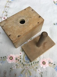 1800er-Anfang 1900er primitive hölzerne BUTTERPRESSE ~ amerikanische Küche Bauernhofutensil ~ - Bild 1 von 14