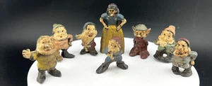Antikes Schneewittchen & die sieben Zwerge Bleimaterial Figuren 30er-40er Jahre - Bild 1 von 21