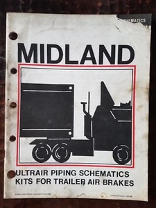Midland Ultrair Piping Schematics Kits para frenos de aire de remolque - 1982 - #2 F - Imagen 1 de 8