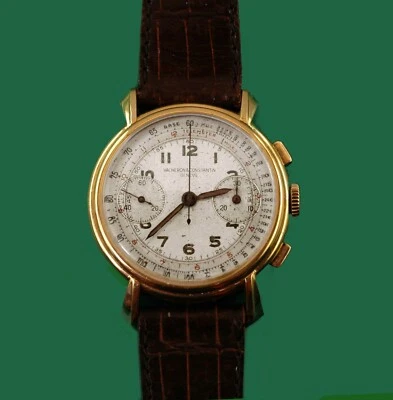 Vintage 1930s Vacheron Constantin 18k Rose Gold Chronograph Watch  Ref. 4072 - Image 1 of 4
