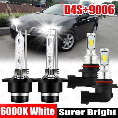 For Lexus ES350 2007-2012 LED HID Headlight Low Beam + Fog Light Bulbs Kit - Image 1 of 4