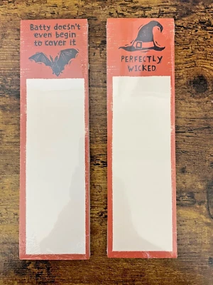 2 Magnetic Note Pads, Halloween Theme, PBK, 2 1/2" x 9 1/2", New - Image 1 of 4
