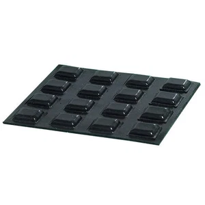 20 kleine schwarze quadratische Beulen 4 Low Vision, taktile Markierungen, Gerät, TV, Telefone - Bild 1 von 8