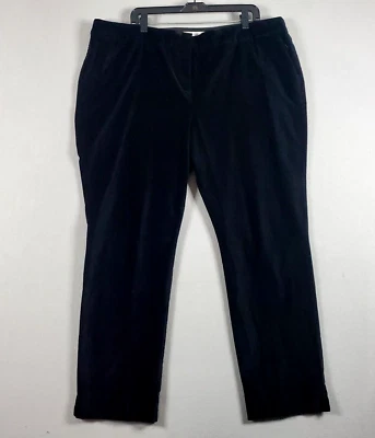 Pantalón elástico de terciopelo negro Boden para mujer talla US 18L Foto 1 de 4