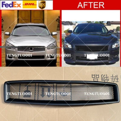 Parrilla delantera de malla de panal negra parrilla superior para Nissan Máxima 2009--2015 Foto 1 de 4