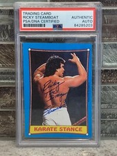 100% PSA Authentic Autograph ~ 1987 Topps WWF #43 Karate Stance RICKY STEAMBOAT 