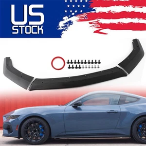 Parachoques delantero negro mate para Ford Mustang S650 GT 2024 2025 alerón divisor labio - Imagen 1 de 15