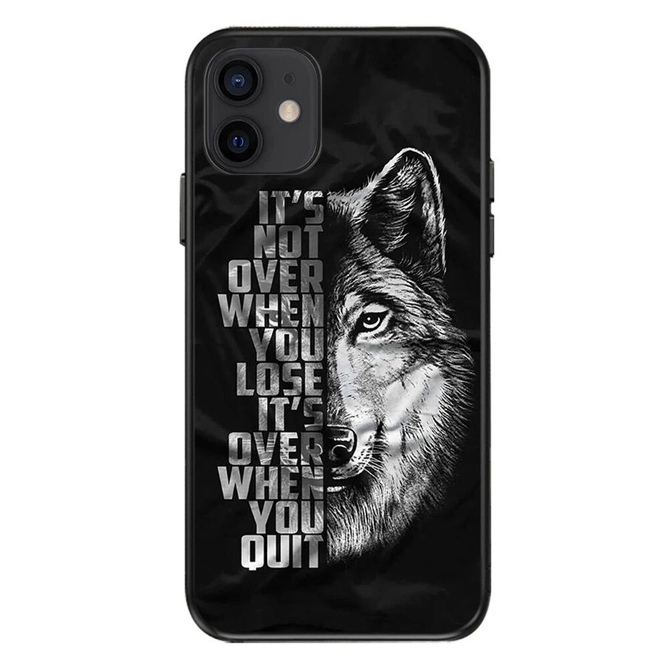 Funda Wolf para iPhone 15 14 13 12 11 Pro Max Plus Mini XR XS X SE 8 7 6 Cubierta Foto 1 de 4