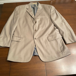 Giorgio Cosani Men Super 160s Suit Jacket Tan 3 Button Wool Cashmere Blend 44 R