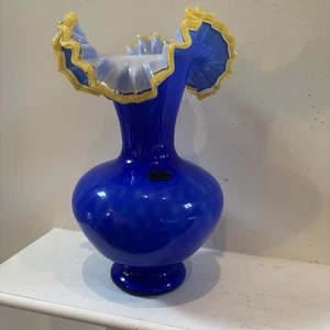 ARTE MURANO KRISTALL MERY Lavorazione a mano Italy 11-1/4” Tall Vase - Picture 1 of 20