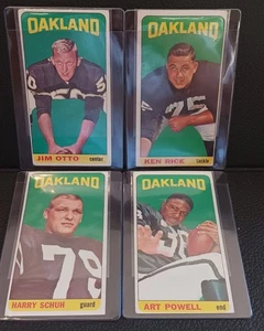 1965 Topps Jim Otto Oakland OLD SCHOOL Raiders Rice Powell Schuh Football card - Picture 1 of 14