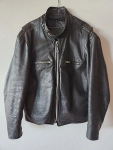 ORCHARD MC BRANDED GARMENTS LEATHER CAFÉ RACER Motorcycle Jacket Men Size 48 USA - Picture 1 of 24