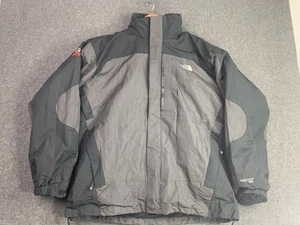 Vintage The North Face Jacket 3 in 1 Mens XL Grey Black Full Zip Waterproof - Picture 1 of 19