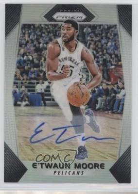 2017-18 Panini Prizm Silver Prizm Auto E'Twaun Moore #128 Auto - Image 1 of 2