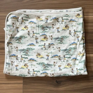 Ralph Lauren Country Club Bear Baby Blanket Golf Tennis Croquet - Picture 1 of 12