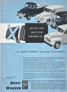 1954 Ad Borg Warner Gear Division Automatikgetriebe 1/2 & 1 Ton LKW - Bild 1 von 1
