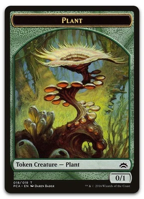 Plant // Ooze Double-Sided Token #18 // 16 LP Planechase Anthology PCA Magic MTG - Image 1 of 2