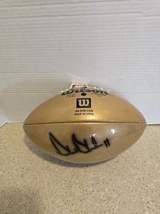 Drew Bledsoe #11 FIRMATO Wilson Gold NFL Pro Football inchiostro nero - Foto 1 di 3