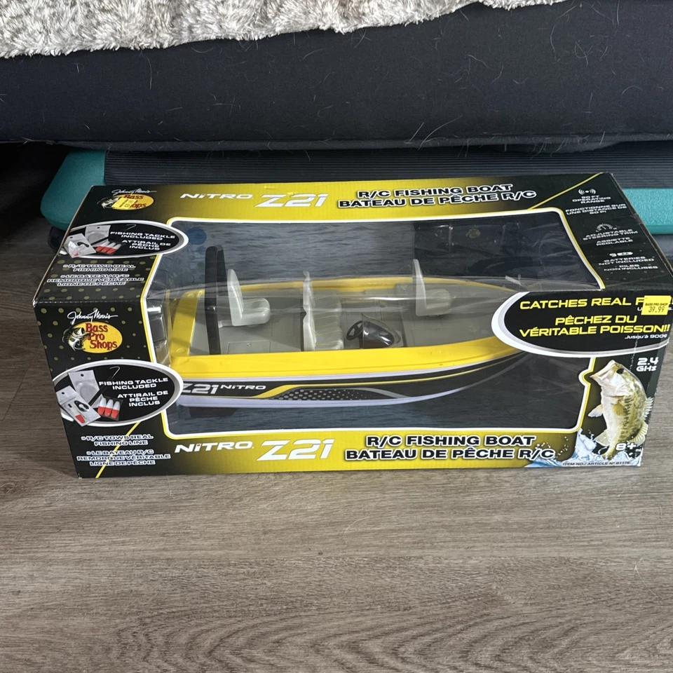 Bass Pro Shops Nitro Z21 Radio Control RC Fishing Boat New Sealed B1176 2.4 GHz - Image 1 of 4