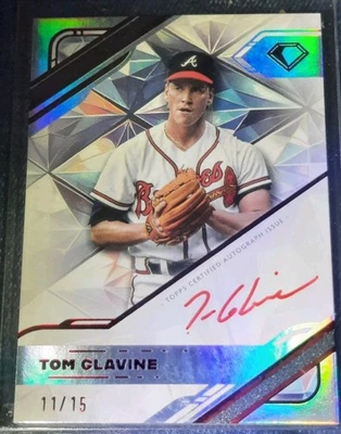 2025 Topps Diamond Icons - Blanco Policromatink Autógrafos Tom Glavine/15 Foto 1 de 2