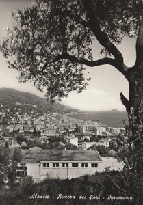 Cartolina Savona Alassio Riviera Dei Fiori Panorama 1958 vg - Foto 1 di 2