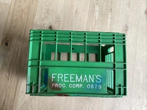 Vintage Rare Freeman’s Plastic Milk Bottle BOX Carton CRATE Cart 13” X 16” x 11” - Picture 1 of 7