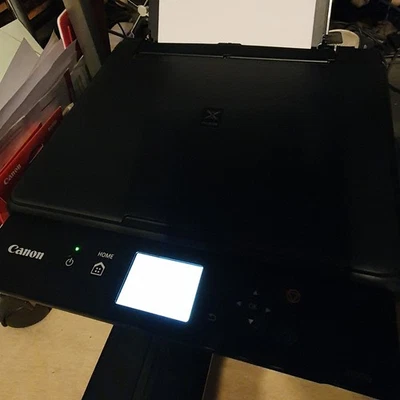 Canon Pixma TS5055 Multifunktionsdrucker - Schwarz , guter Zustand, mit 2 Ersatz - Bild 1 von 4