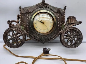 Vintage. WARREN TELECHRON CO. UHR BRONZE OPTIK CARRIGE UHR 12" X 8" SELTEN FUNKTIONIERT - Bild 1 von 9