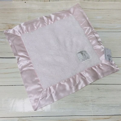 Little Giraffe Pink Chenille Plush Luxe Baby Security Blanket Lovey Satin Trim - Image 1 of 4