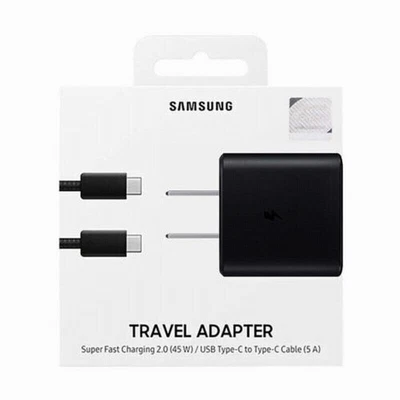 45W Super Fast Wall Charger - USB C for Samsung Galaxy S23/S22 - Rapid Charge - Image 1 of 4