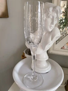 PRECIOUS BY ROYAL DOULTON CHAMPAGNE FLUTE 10.5” pristine crystal - Picture 1 of 4