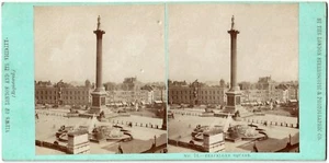 England.London.Trafalgar Square.Photo Albumen Stereoview.Stereo albuminée 8x17cm - Picture 1 of 1