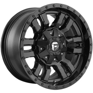 20x9 +1 Fuel 1PC D596 Sledge 6x135,6x5.5 Black Gloss Black Lip Wheels (Set of 4) - Picture 1 of 1