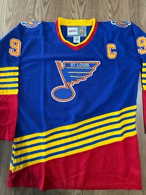 Wayne Gretzky St. Louis Blues Blue & Red "1995-1998 Throwback" CCM NHL Jersey XL - Image 1 of 4