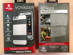 Pelican Voyager Rugged Case for iPhone 6+, 6s Plus w/ Holster - White / Gray - Picture 1 of 4