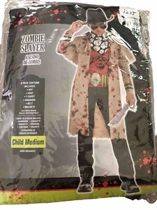 Costume Zombie Slayer Halloween Costume Fantasia Bambino Taglia Media NUOVO NO CAPPELLO - Foto 1 di 4