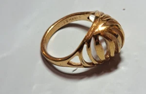 18 k HGE Gold MCM Wave Design Ring Women's 6.5 925 Silver - Picture 1 of 6