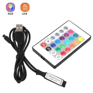 Controller 24 chiavi RGB USB DC5V nastro LED 5050 2835 IR luci telecomando 4 pin - Foto 1 di 6