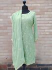 Pakistani Shalwar Kameez with dupatta in mint green colour with delicate pale...