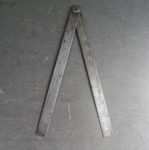 Antique Chesterman No.653m 24" Folding Rule with Whitworth Pitch Thread Scale - Foto 1 di 9