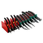Plier Organizer Red Pliers Holder With Adjustable Dividers Non-Slip Rubber Ba...